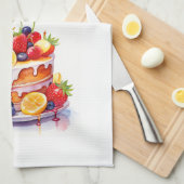 Süße Kuchen Design Geschirrtuch (Viertel Falte)