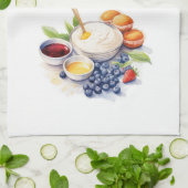 Süße Kuchen Design Geschirrtuch (Gefaltet)