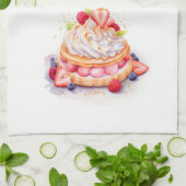 Süße Kuchen Design Geschirrtuch (Gefaltet)