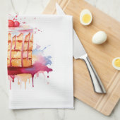 Süße Kuchen Design Geschirrtuch (Viertel Falte)