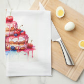 Süße Kuchen Design Geschirrtuch (Viertel Falte)