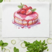 Süße Kuchen Design Geschirrtuch (Gefaltet)
