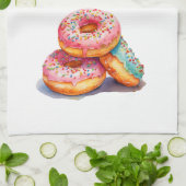 Süße Kuchen Design Geschirrtuch (Gefaltet)