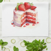 Süße Kuchen Design Geschirrtuch (Gefaltet)