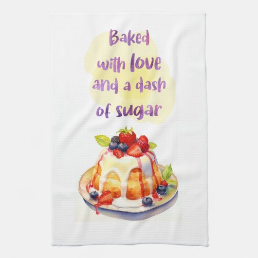 Süße Kuchen Design Geschirrtuch (Vertikal)