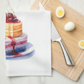 Süße Kuchen Design Geschirrtuch (Viertel Falte)