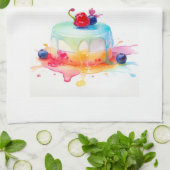 Süße Kuchen Design Geschirrtuch (Gefaltet)