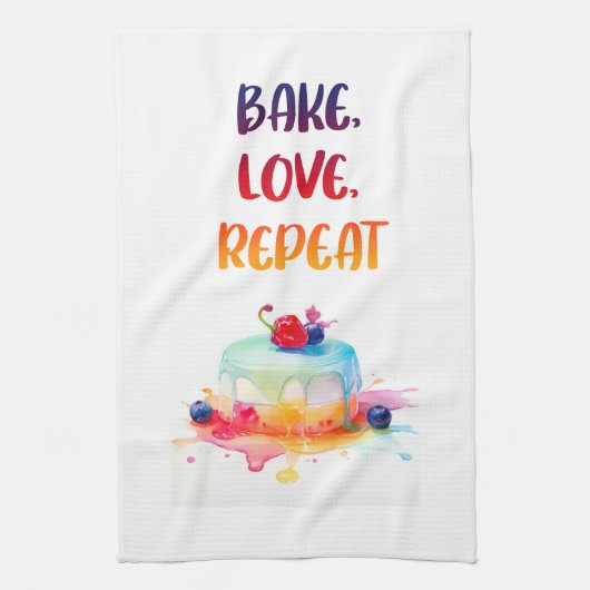 Süße Kuchen Design Geschirrtuch (Vertikal)