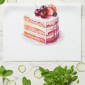 Süße Kuchen Design Geschirrtuch (Gefaltet)