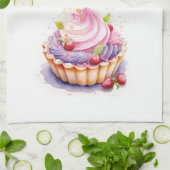 Süße Kuchen Design Geschirrtuch (Gefaltet)