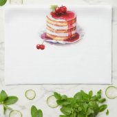 Süße Kuchen-Design Geschirrtuch (Gefaltet)