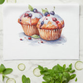 Süße Kuchen Design Geschirrtuch (Gefaltet)