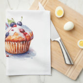 Süße Kuchen Design Geschirrtuch (Viertel Falte)