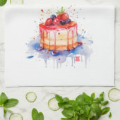 Süße Kuchen-Design Geschirrtuch (Gefaltet)