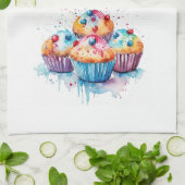 Süße Kuchen Design Geschirrtuch (Gefaltet)