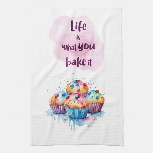 Süße Kuchen Design Geschirrtuch (Vertikal)