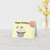 Süße Kuchen-Geburtstags-Gruß-Karte Karte (Gelbe Blume)