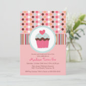 Süße Kuchen-Geburtstags-Party Einladung (Stehend Vorderseite)