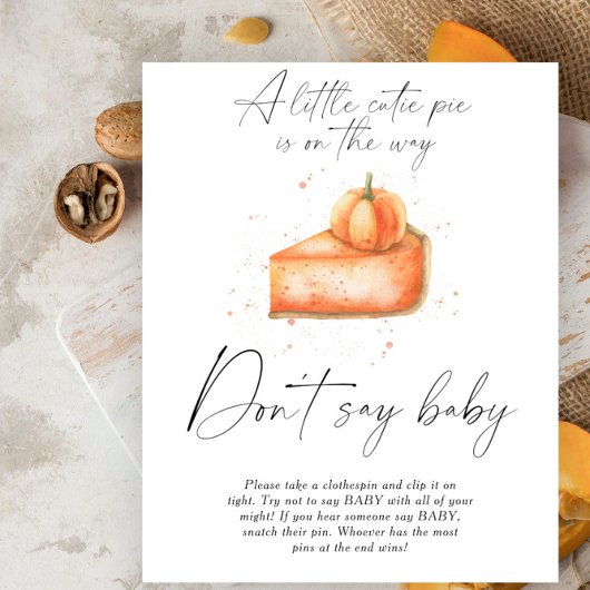 Süsse Kuchen Kürbis - Sag kein Babyposter Poster