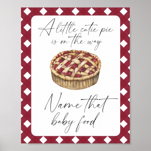 Süsse-Kuchen - Name für Babynahrung Poster (Vorne)