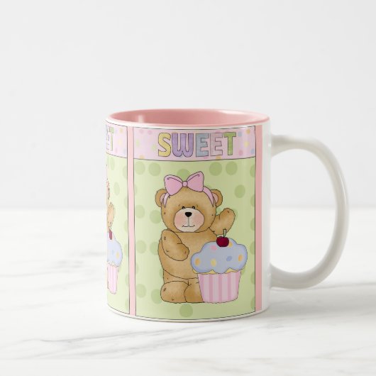 Süße Kuchen-Tassennahrung Zweifarbige Tasse (Rechts)