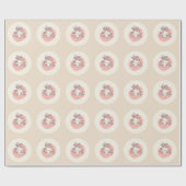 Süße Kuchenbäckerei-Logo Geschenkpapier (Flach)