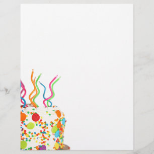 Süße Kuchengestaltung mit spiralförmigen Kerzen Fl Flyer