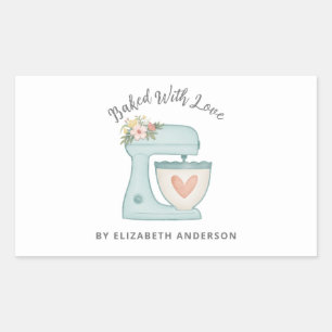 Süße Kuchenzubereitung Mit Liebe Gebacken Rechteck Rechteckiger Aufkleber