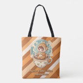 Süße Kugelfisch Kaffee- und Lesekunst Tasche (Rückseite)