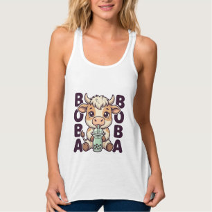 Süße Kuh Boba Tee Vintage Gravur T-Shirt Design