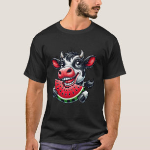Süße Kuh Bulle Wassermelone Sommerfrucht T-Shirt