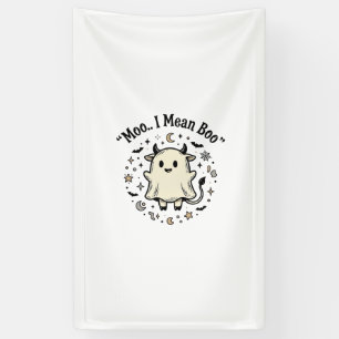 Süße Kuh Geist Halloween Moo Boo Vintage Design_1 Banner