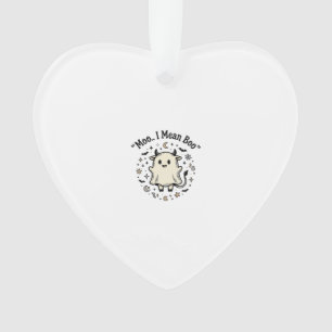 Süße Kuh Geist Halloween Moo Boo Vintage Design_1 Ornament