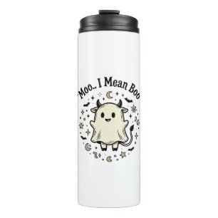 Süße Kuh Geist Halloween Moo Boo Vintage Design_1 Thermosbecher
