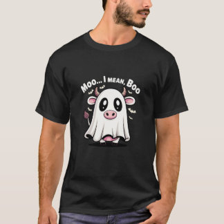 Süße Kuh Geist Halloween Wortspiel Moo Ich meine B T-Shirt