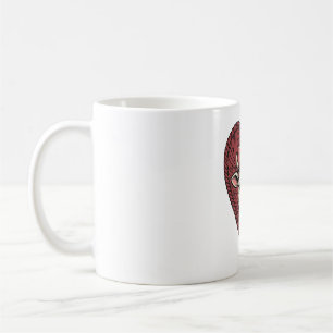 Süße Kuh Herz Garn Vintage Gravur Design_1 Kaffeetasse