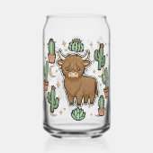 Süße Kuh & Kaktus Glas Can Trinkglas-Set (Rückseite)