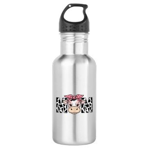 Süße Kuh-Mama-Schleife Grafikdesign_1 Edelstahlflasche