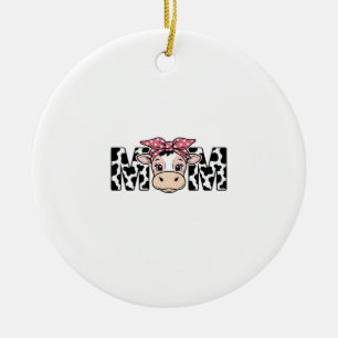 Süße Kuh-Mama-Schleife Grafikdesign_1 Keramik Ornament