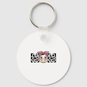 Süße Kuh-Mama-Schleife Grafikdesign_1 Schlüsselanhänger