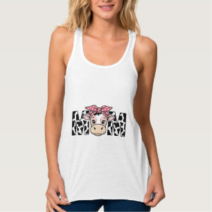 Süße Kuh-Mama-Schleife Grafikdesign_1 Tank Top