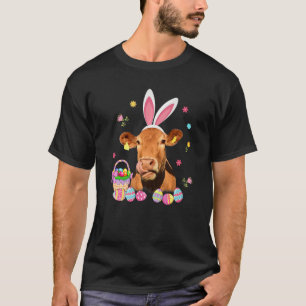 Süße Kuh Ostertag Hase Eier Korb Färse Kuh F T-Shirt