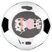 Süße Kuh Rosa Muster Monogramm Name Fußball (Gedreht)