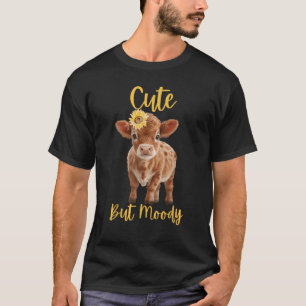 Süße Kuh-Stimmungsvolle Kuh Liebhaber Farm Cowgirl T-Shirt