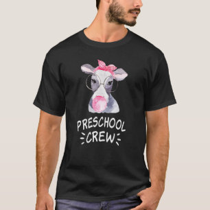 Süße Kuh Vorschul-Crew-Lehrerin T-Shirt