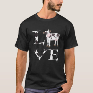 Süße Kuhdruck Ich liebe Kühe Frauen Kinder T-Shirt