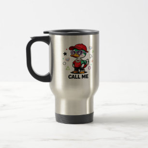 Süße kühle Ente mit Sonnenbrille lustige Cartoon  Reisebecher