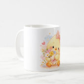 Süße Küken-Blumen-Tasse Kaffeetasse (Vorderseite Links)