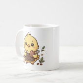 Süße Küken-Bohnen-Löffel-Kaffeetasse Kaffeetasse (Vorderseite Links)