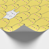 Süße Küken Hasen Muster Frohe Ostern Geschenk Geschenkpapier (Ecke)